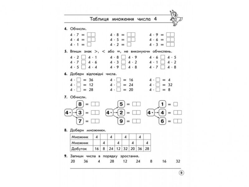 Тренажер з математики. Таблиця множення 2 клас АССА (9786177312399) (409516) - Зображення 3