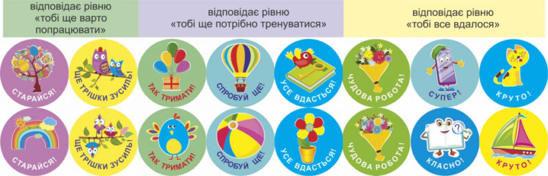 НУШ Нам усе вдасться! Набір наліпок для Взаємооцінювання. Комплект № 6 (Укр) ПІП (2255555502730) (465201) - Зображення 2