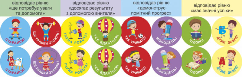 НУШ Тобі все вдасться! Набір наліпок для Формувального оцінювання. Комплект № 2 (Укр) ПІП (2255555502693) (465207) - Зображення 2