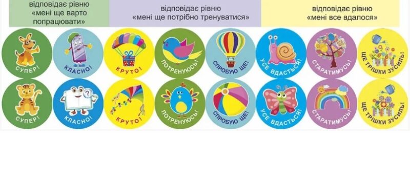 НУШ Мені все вдасться! Набір наліпок для Самооцінювання. Комплект № 4 (Укр) ПІП (2255555502716) (465198) - Зображення 3