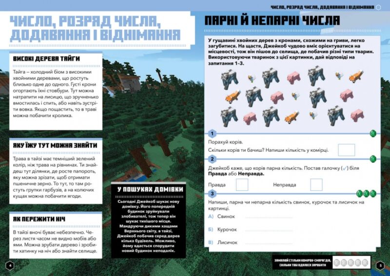 MINECRAFT Математика. Офіційний посібник. 6-7 років. Ден Ліпскомб, Бред Томпсон (Укр) Артбукс - Зображення 2