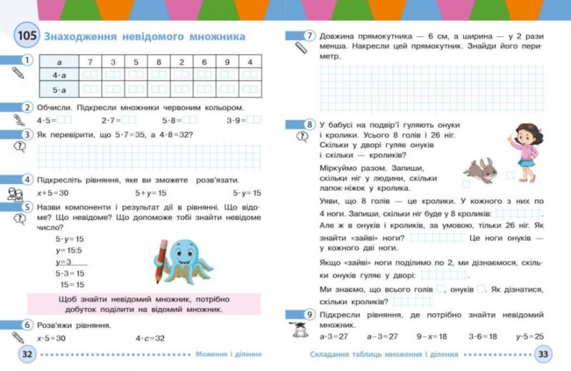 НУШ Математика 2 клас. Навчальний посібник для ЗЗСО. Частина 3. Богданович, Назаренко (Укр) Основа (9786170042637) (516084) - Зображення 5