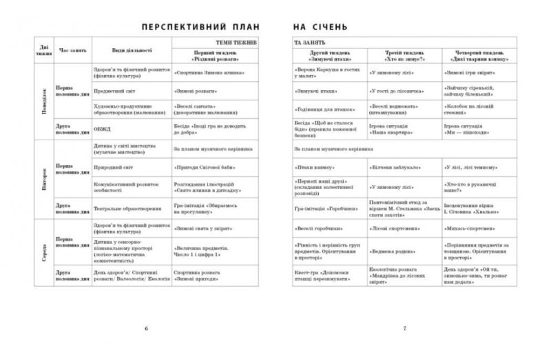 Розгорнутий календарний план. Січень. Молодший вік – Ванжа С.М., Христоєва Т.М. (Укр) Ранок (9786170976741) (523618) - Зображення 2