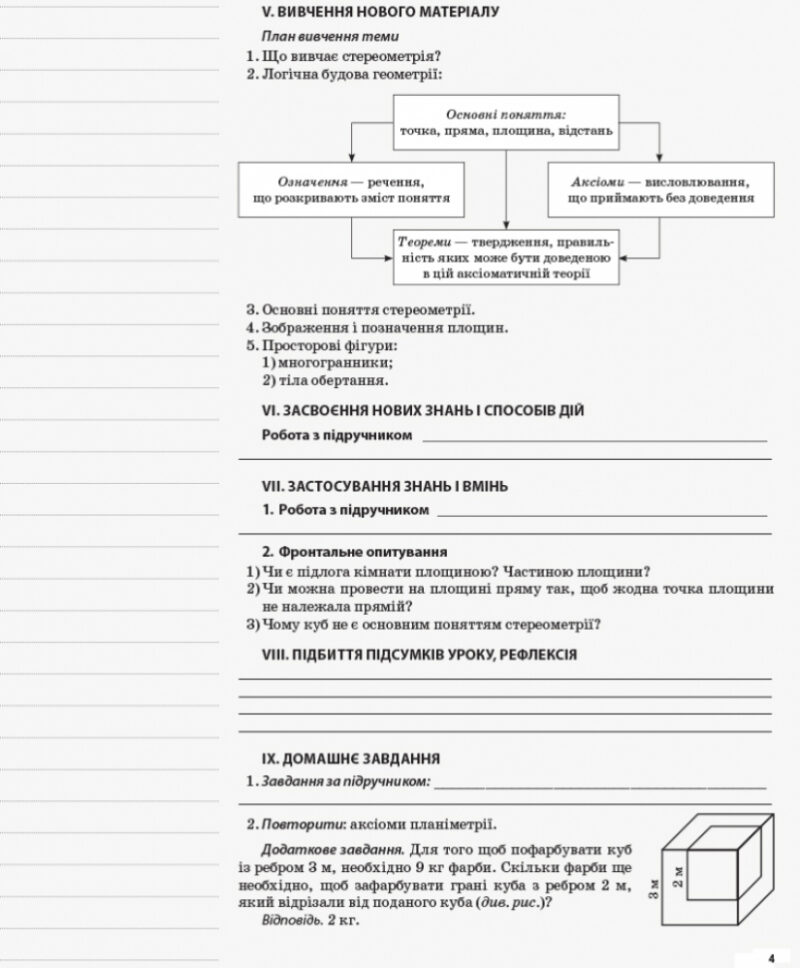 Мій конспект Геометрія 10 клас Рівень стандарту (Укр) Основа ПММ036 (9786170033697) (306152) - Зображення 5