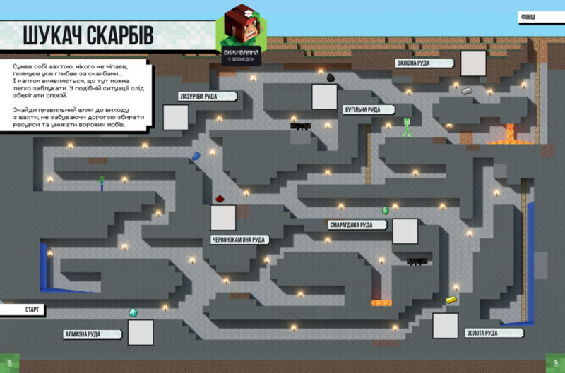 Minecraft. Стікербук для режиму Виживання (Укр) Артбукс (9786177688067) (440545) - Зображення 2
