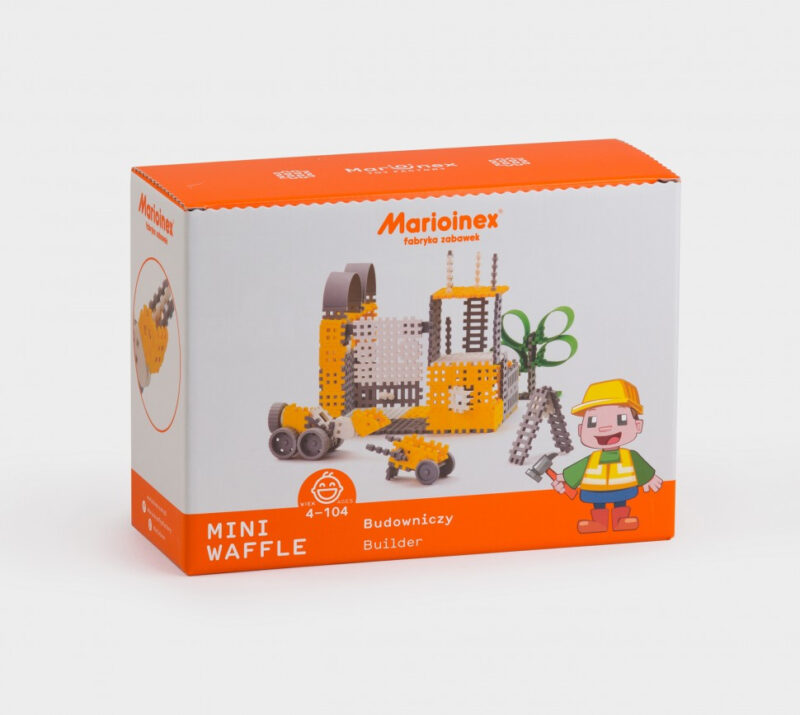 Конструктор MINI WAFFLE "BUILDER" БУДІВЕЛЬНИК (144 деталі) Marioinex (5903033902592) (438978) - Зображення 9