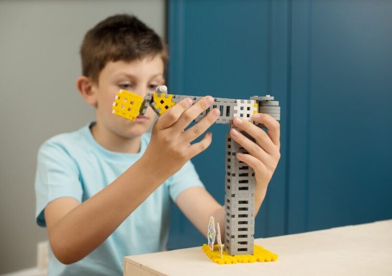 Конструктор MINI WAFFLE "BUILDER" БУДІВЕЛЬНИК (60 деталей) Marioinex (5903033902585) (438977) - Зображення 4