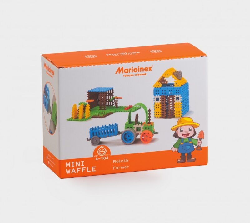 Конструктор MINI WAFFLE "FARMER" ФЕРМЕР (184 деталі) Marioinex (5903033902561) (438975) - Зображення 10