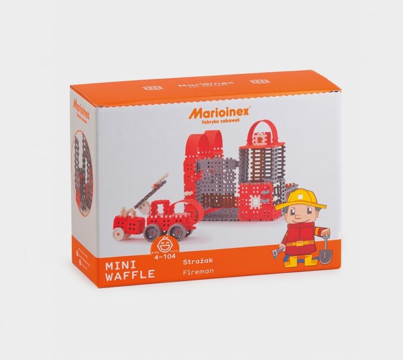 Конструктор MINI WAFFLE "FIREMAN" ПОЖЕЖНИК (163 деталі) Marioinex (5903033902530) (438972) - Зображення 10