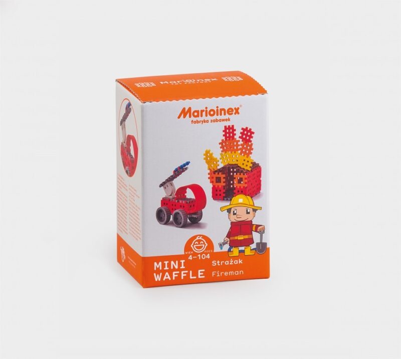 Конструктор MINI WAFFLE "FIREMAN" ПОЖЕЖНИК (68 деталей) Marioinex (5903033902523) (438971) - Зображення 6
