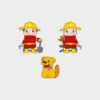 Конструктор MINI WAFFLE "FIREMAN" ПОЖЕЖНИК (68 деталей) Marioinex (5903033902523) (438971) - Зображення 7