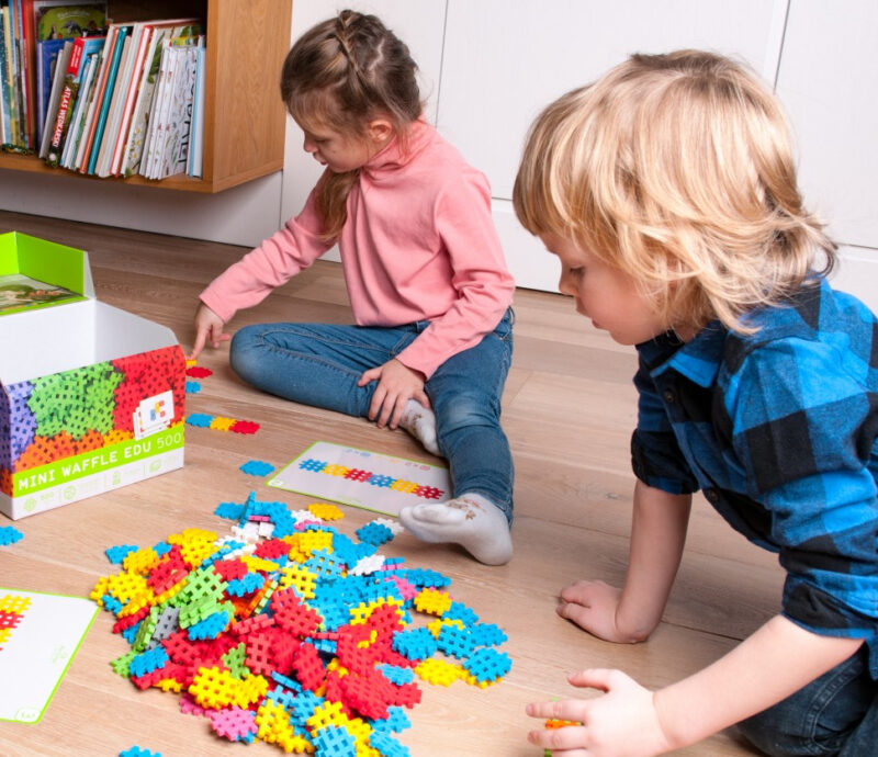Конструктор MINI WAFFLE EDU з картками (500 деталей) Marioinex (5903033902431) (438969) - Зображення 5
