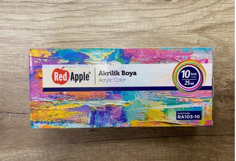 Фарба Акрилова 10 кольорів в баночках по 25 ml. Red Apple (8698954011245) (460765) - Зображення 2