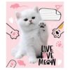 Зошит учнівський YES 12 аркушів, коса лінія без д/л /765502/ "Live love meow" (463842) - Зображення 4