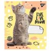 Зошит учнівський YES 12 аркушів, коса лінія без д/л /765502/ "Live love meow" (463842) - Зображення 5