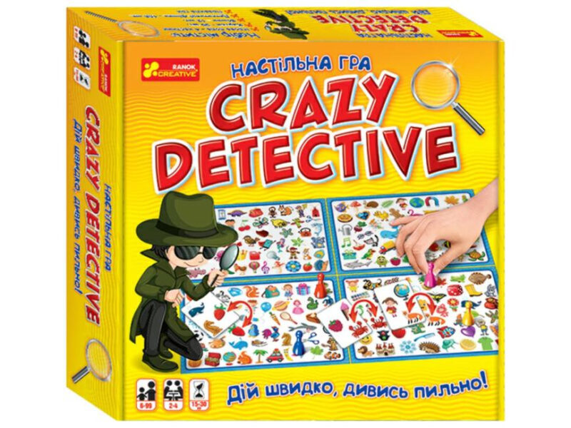 Настільна гра Crazy detectivе (Укр) Ranok-Creative 10120164У (4823076149437) (442782)