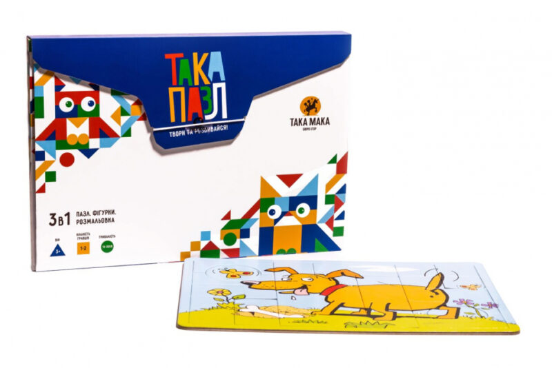 Така Пазл Набір 3 в 1 Синій (Укр) ТАКА МАКА 220001-UA (4820211960193) (471677)