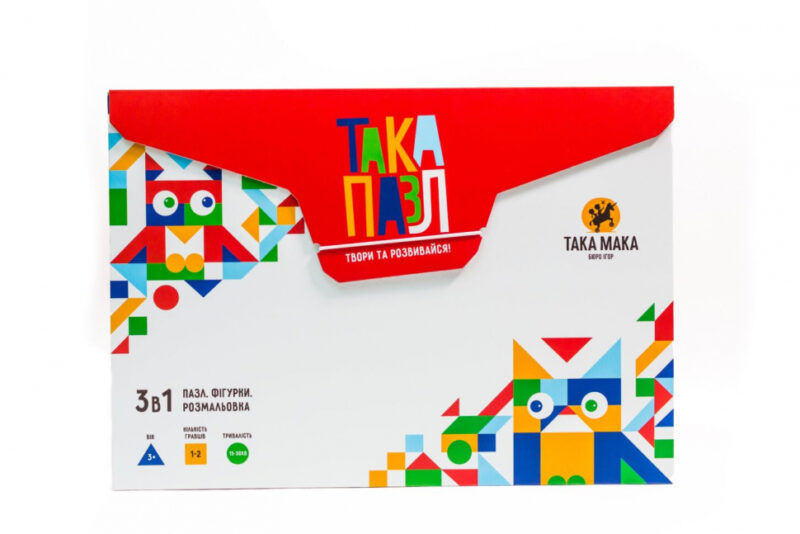 Така Пазл Набір 3 в 1 Червоний (Укр) ТАКА МАКА 200001-UA (4820211960186) (471678)