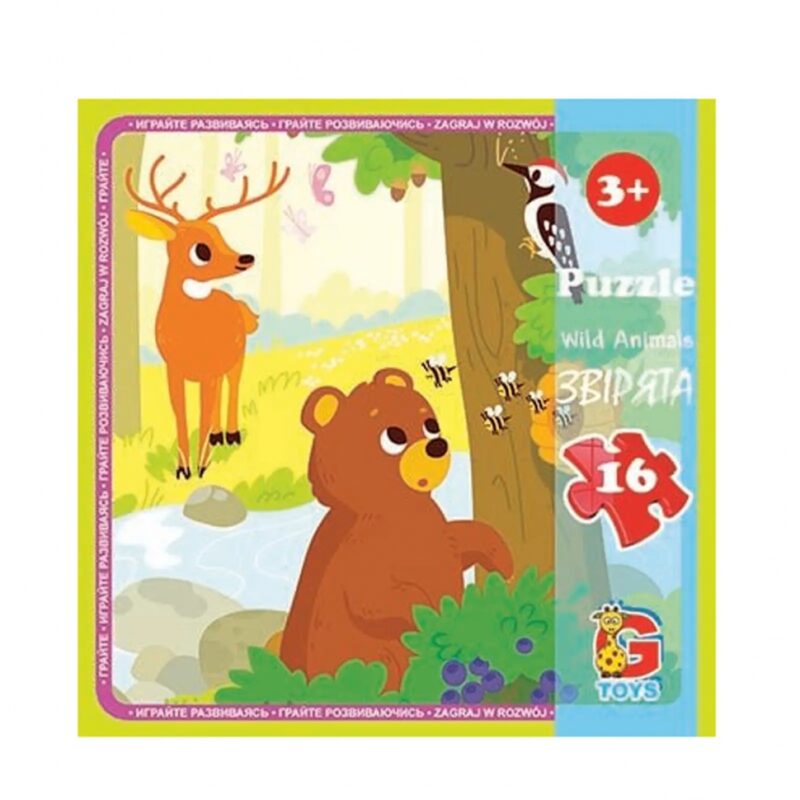 Лісові жителі. Пазли. 12 елементів G-Toys (4824687638136) (477526)