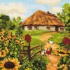 Українська хатинка. Картина за номерами. 40х50 см Ідейка (4823104320425) (445252)