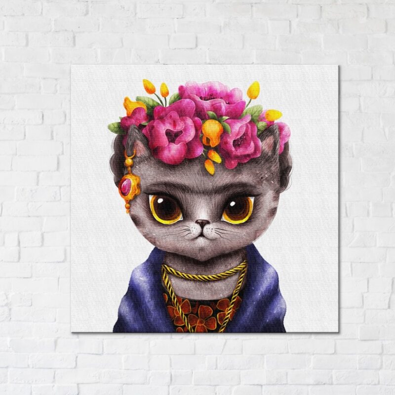 Киця Фріда. Маріанна Пащук. Постер на полотні 30х30 см (Укр) Brushme (9995482109567) (496011) - Зображення 3