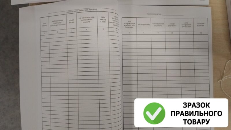 Уцінено! Книга обліку несправного озброєння та військової техніки. Додаток 51 до наказу №440 МОУ. А4 формат. 100 сторінок, м'яка обкладинка. Зірка (510312) - Зображення 3