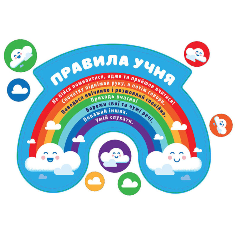 Плакат Декор класу веселка Правила поведінки НУШ (Укр) Зірка 122160 (2000001221600) (347300) - Зображення 2
