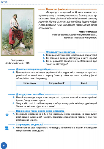 Українська література. Підручник для 9 класу загальноосвітніх навчальних закладів - Зображення 10