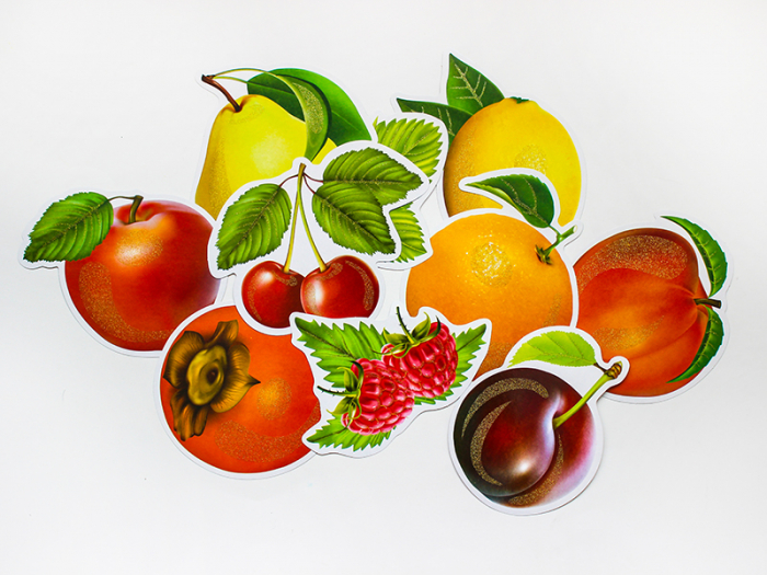 Набір прикрас із блискітками.Фрукти(ред.) - Зображення 4