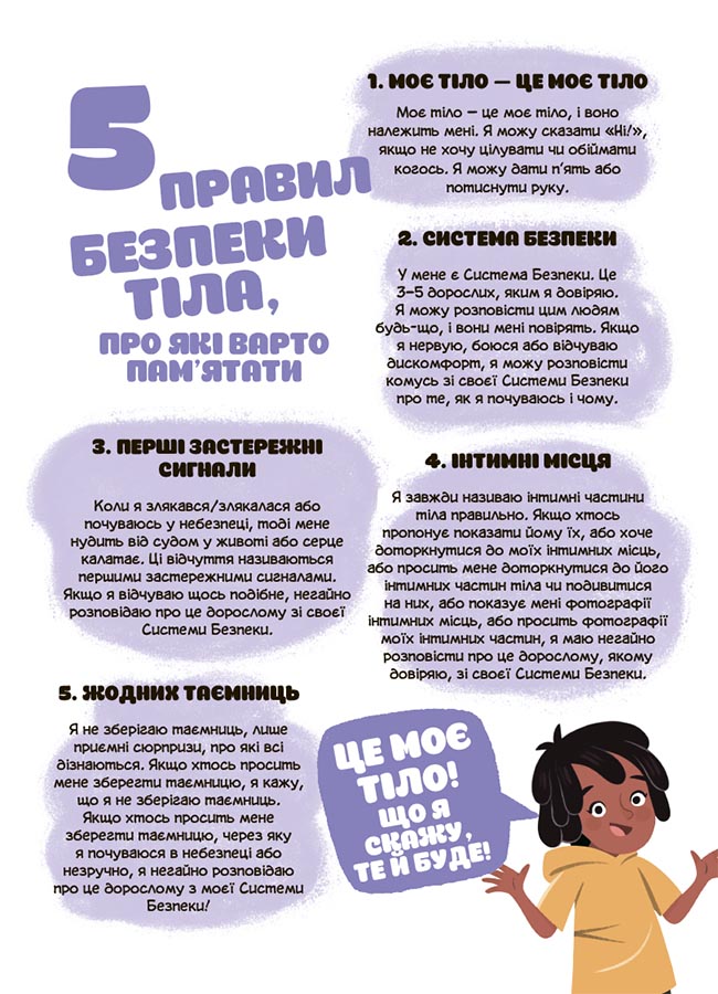 Це моє тіло! Те, що я кажу, важливо! 3+ : дітям про навички особистої безпеки. ДТБ121 - Зображення 9