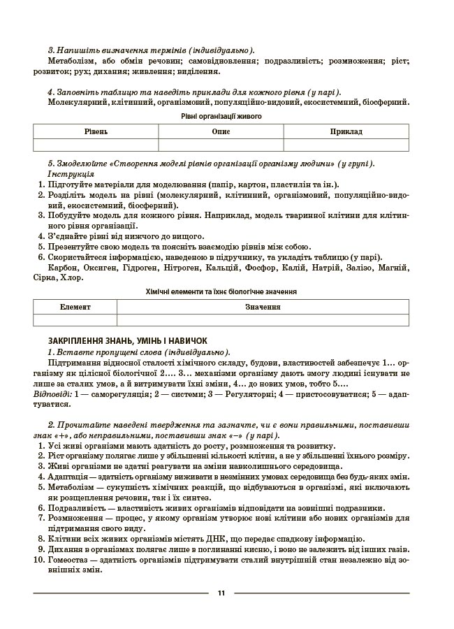 Біологія. 8 клас. Мій конспект. Матеріали до уроків. БЛР003 - Зображення 6