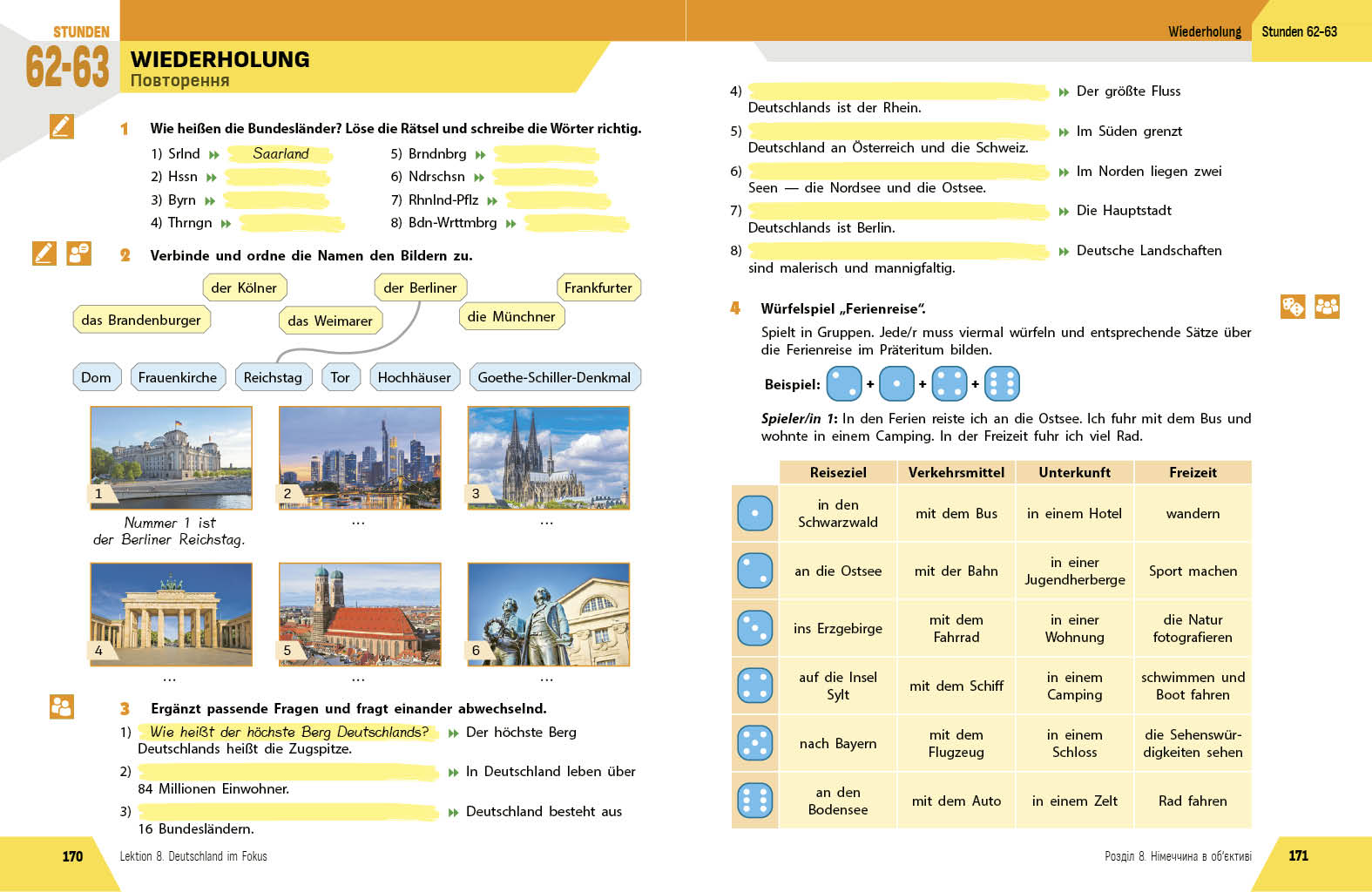Німецька мова (4-й рік навчання). Підручник для 8 класу ЗЗСО _ КОМ - Зображення 9