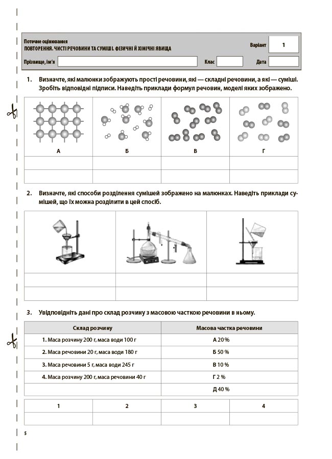 Хімія. Усі діагностувальні роботи. 8 клас. КЗП036 - Зображення 4