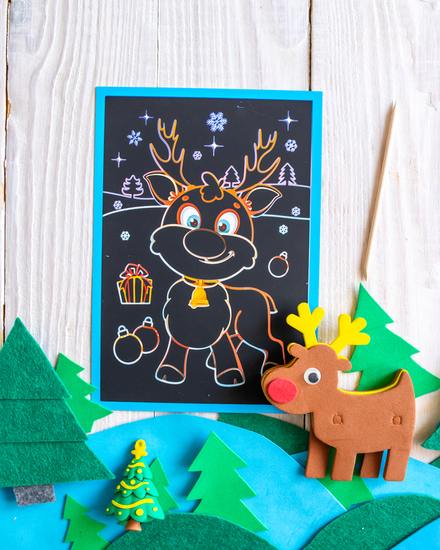 Кольорові гравюри та розмальовки. Новорічні - Зображення 7