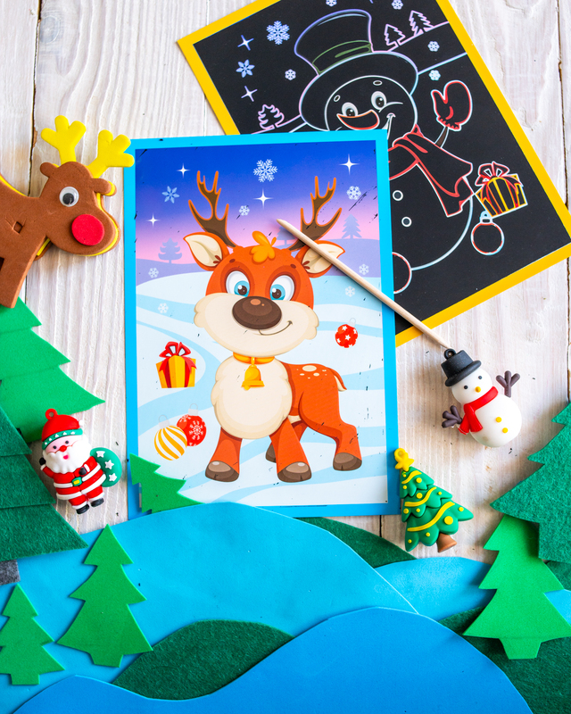 Кольорові гравюри та розмальовки. Новорічні - Зображення 9