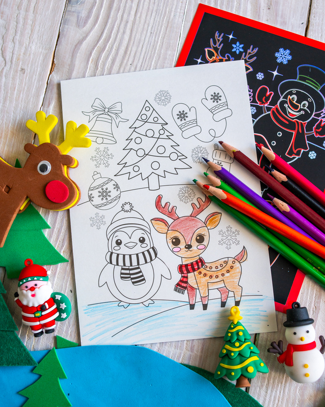 Кольорові гравюри та розмальовки. Новорічні - Зображення 10