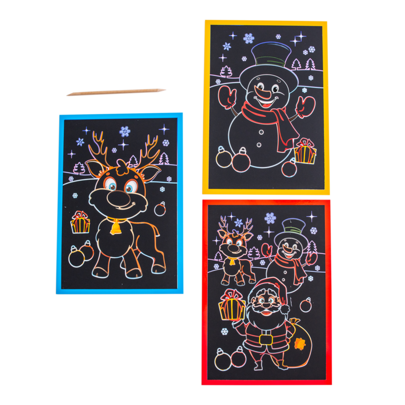 Кольорові гравюри та розмальовки. Новорічні - Зображення 15