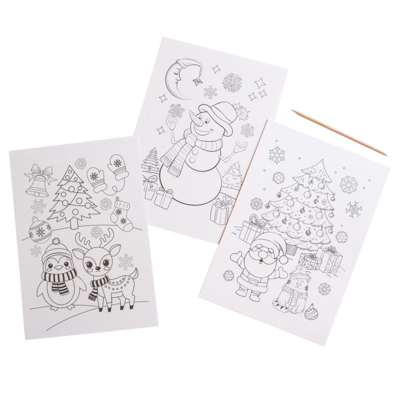 Кольорові гравюри та розмальовки. Новорічні - Зображення 16
