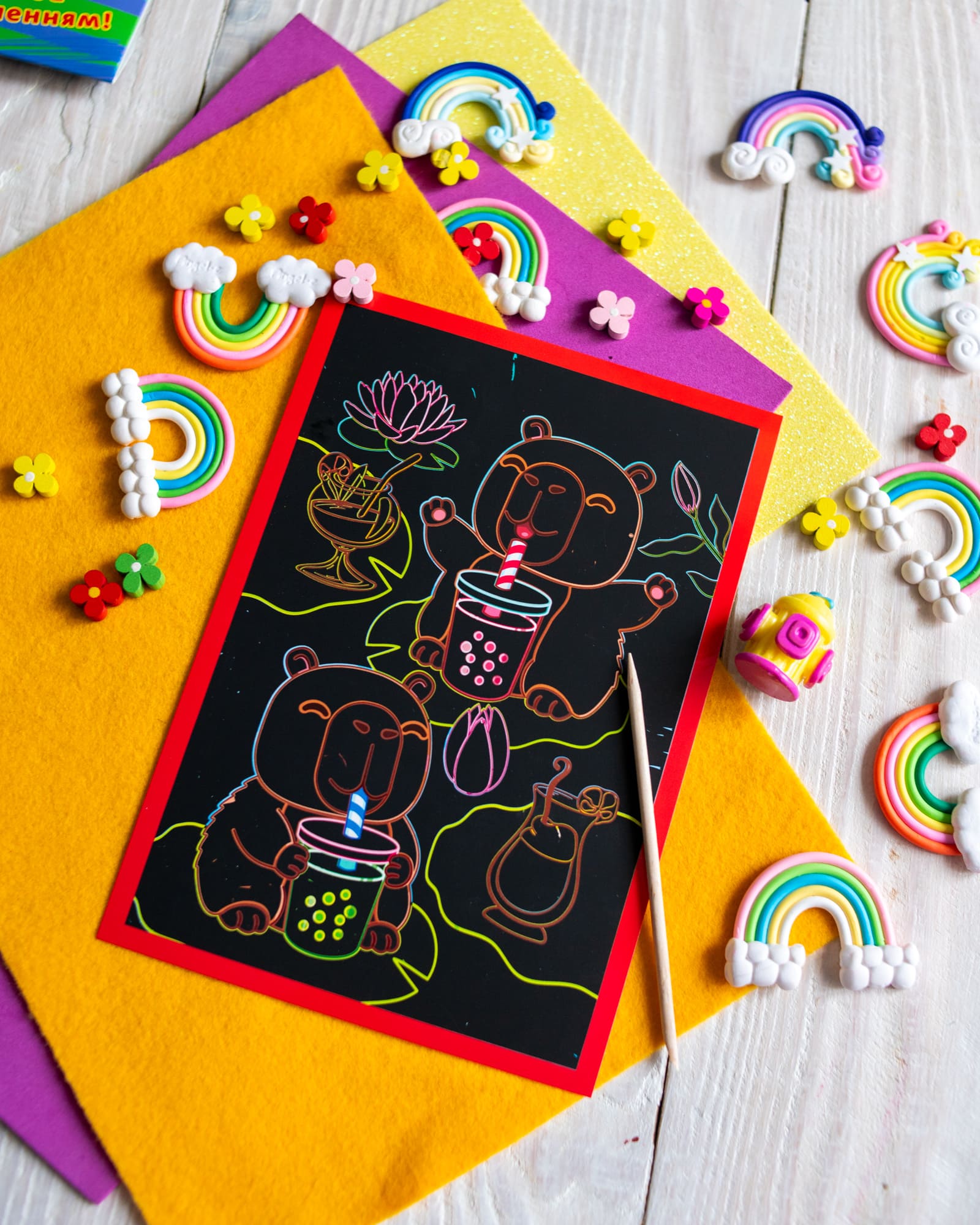 Кольорові гравюри та розмальовки. Капібара - Зображення 8