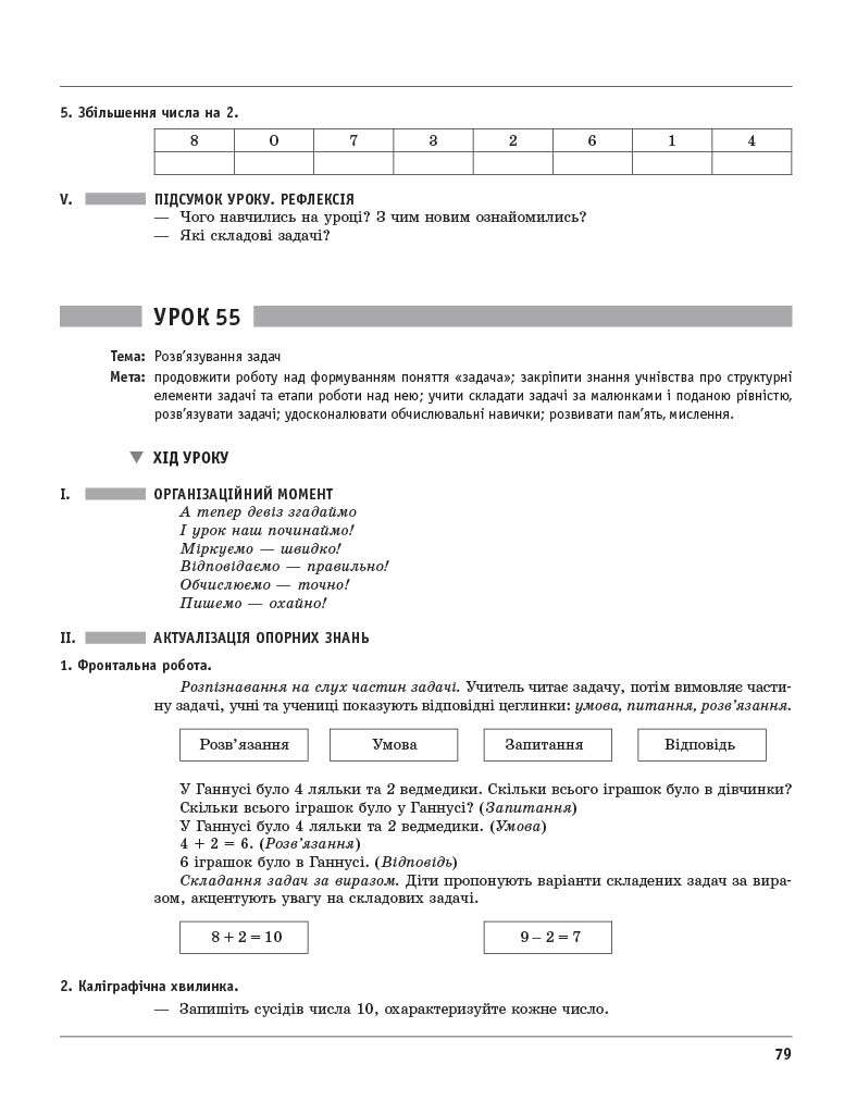 Математика. 1 клас. Розробки уроків. До підручника М. Богдановича, А. Назаренко - Зображення 6
