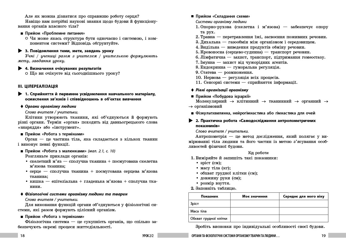 Біологія. 8 клас. Книга для вчителя. Плани-конспекти до уроків - Зображення 5